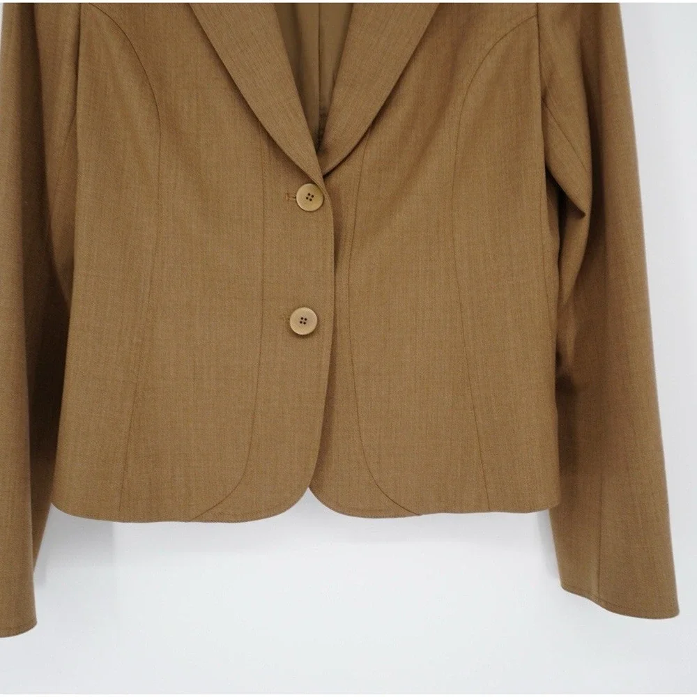 Lafayette 148‎ New York Wool Tan Brown Women's Blaze Old Money Academia Size 6